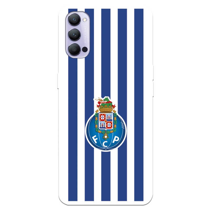 Funda para Oppo Reno4 Pro 5G del Fútbol Club Oporto Escudo Rayas  - Licencia Oficial Fútbol Club Oporto