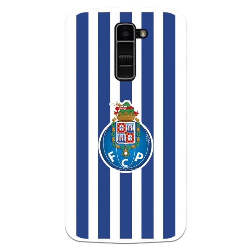 Funda para LG K10 del Fútbol Club Oporto Escudo Rayas  - Licencia Oficial Fútbol Club Oporto