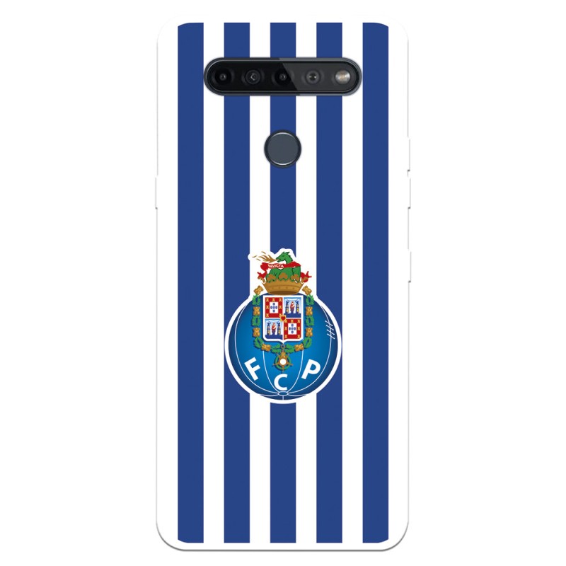 Funda para LG K51s del Fútbol Club Oporto Escudo Rayas  - Licencia Oficial Fútbol Club Oporto