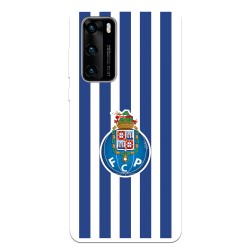 Funda para Huawei P40 del Fútbol Club Oporto Escudo Rayas  - Licencia Oficial Fútbol Club Oporto