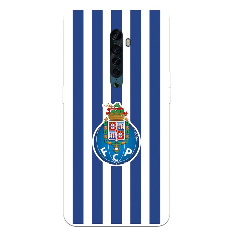 Funda para Oppo Reno2 del Fútbol Club Oporto Escudo Rayas  - Licencia Oficial Fútbol Club Oporto