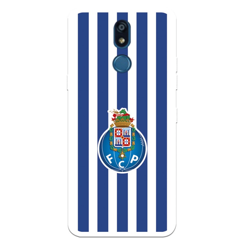 Funda para LG K40 del Fútbol Club Oporto Escudo Rayas  - Licencia Oficial Fútbol Club Oporto