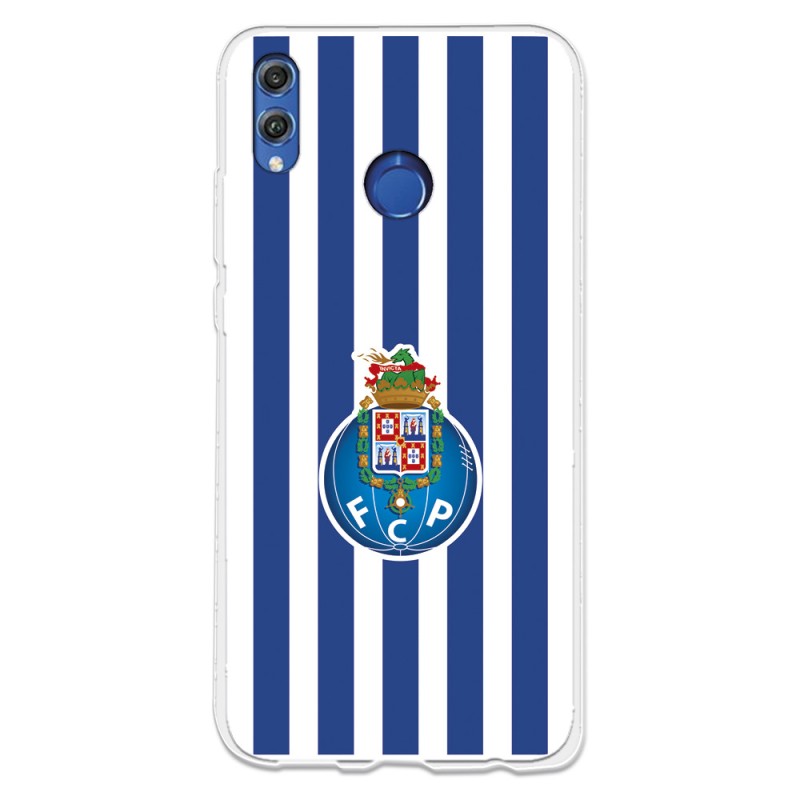 Funda para Honor 8X del Fútbol Club Oporto Escudo Rayas  - Licencia Oficial Fútbol Club Oporto