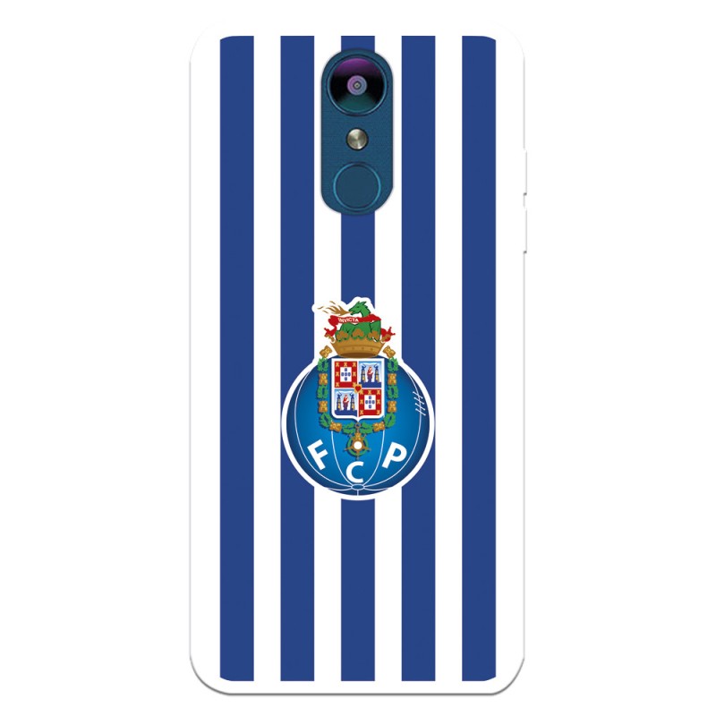 Funda para LG K9 2018 del Fútbol Club Oporto Escudo Rayas  - Licencia Oficial Fútbol Club Oporto