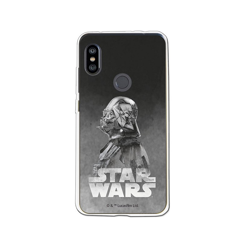 Capa Oficial Star Wars Darth Vader preto para Xiaomi Redmi Note 6