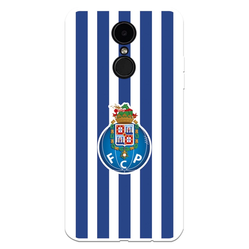 Funda para LG K8 2017 del Fútbol Club Oporto Escudo Rayas  - Licencia Oficial Fútbol Club Oporto