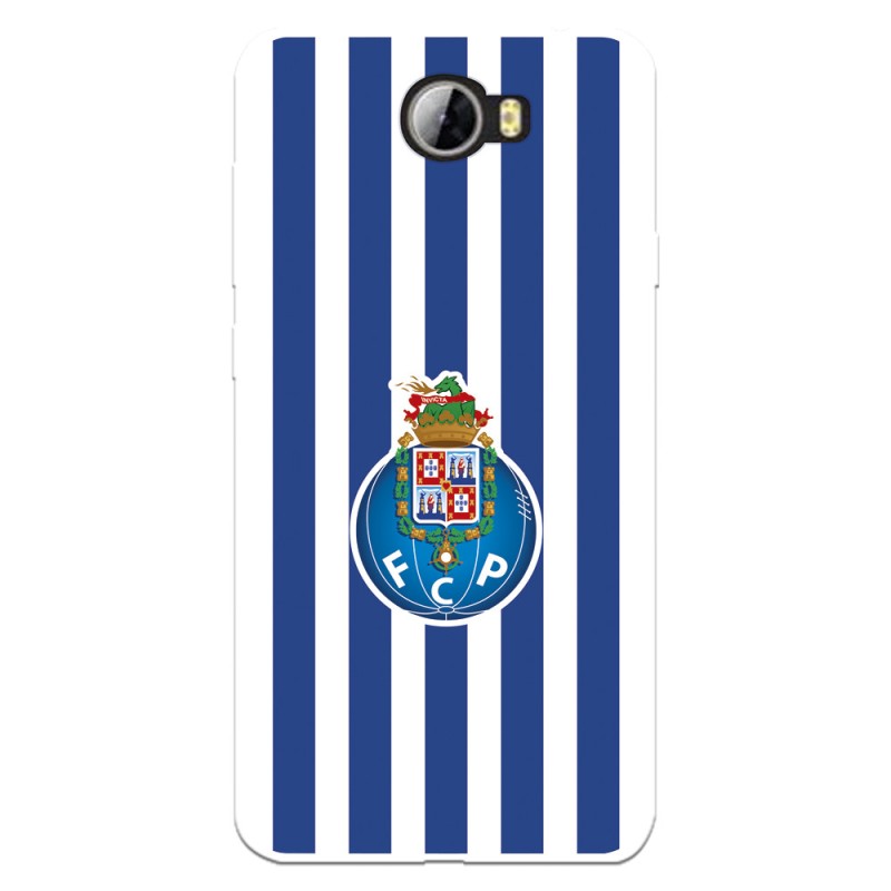 Funda para Huawei Y6 II Compact del Fútbol Club Oporto Escudo Rayas  - Licencia Oficial Fútbol Club Oporto