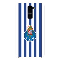 Funda para LG K10 4G del Fútbol Club Oporto Escudo Rayas  - Licencia Oficial Fútbol Club Oporto