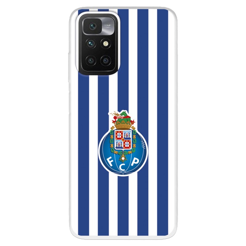 Funda para Xiaomi Redmi 10 del Fútbol Club Oporto Escudo Rayas  - Licencia Oficial Fútbol Club Oporto