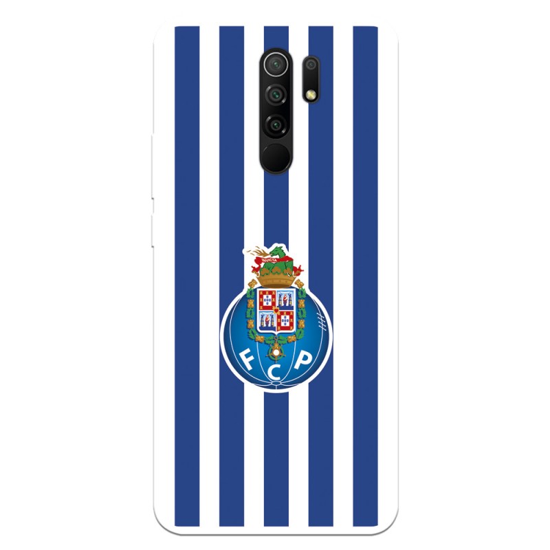 Funda para Xiaomi Redmi 9 del Fútbol Club Oporto Escudo Rayas  - Licencia Oficial Fútbol Club Oporto