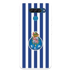 Funda para LG Q60 del Fútbol Club Oporto Escudo Rayas  - Licencia Oficial Fútbol Club Oporto