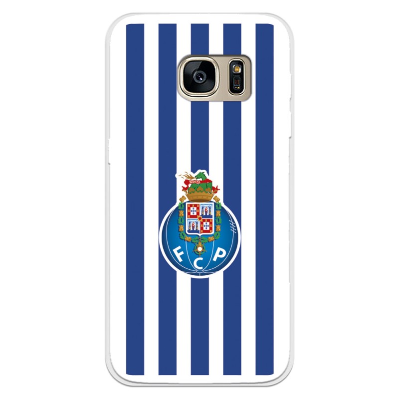 Funda para Samsung Galaxy S7 del Fútbol Club Oporto Escudo Rayas  - Licencia Oficial Fútbol Club Oporto