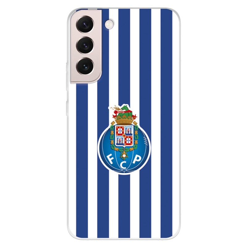 Funda para Samsung Galaxy S22 del Fútbol Club Oporto Escudo Rayas  - Licencia Oficial Fútbol Club Oporto