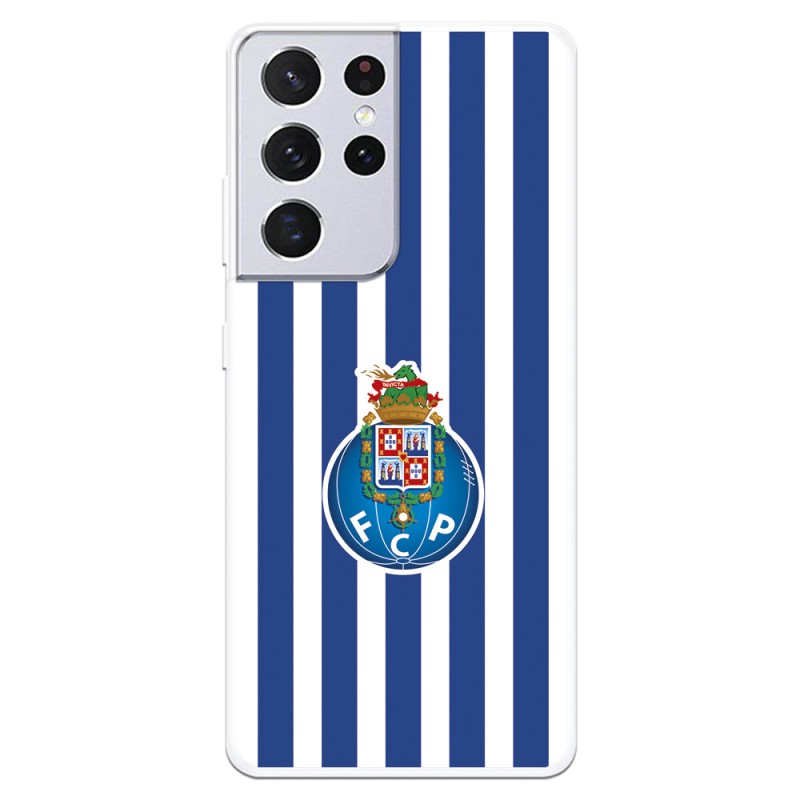 Funda para Samsung Galaxy S21 Ultra del Fútbol Club Oporto Escudo Rayas  - Licencia Oficial Fútbol Club Oporto