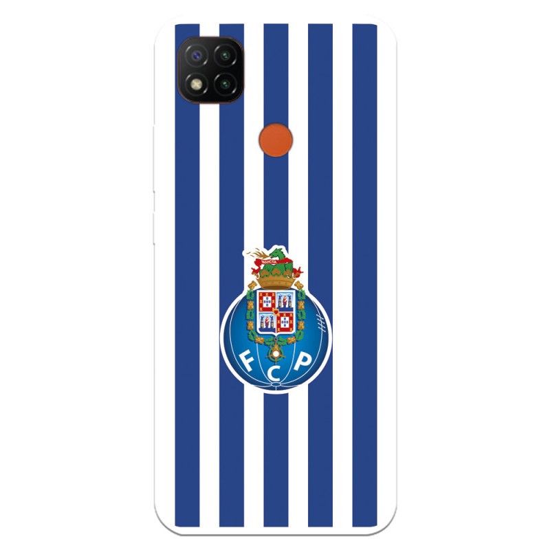 Funda para Xiaomi Redmi 9C del Fútbol Club Oporto Escudo Rayas  - Licencia Oficial Fútbol Club Oporto