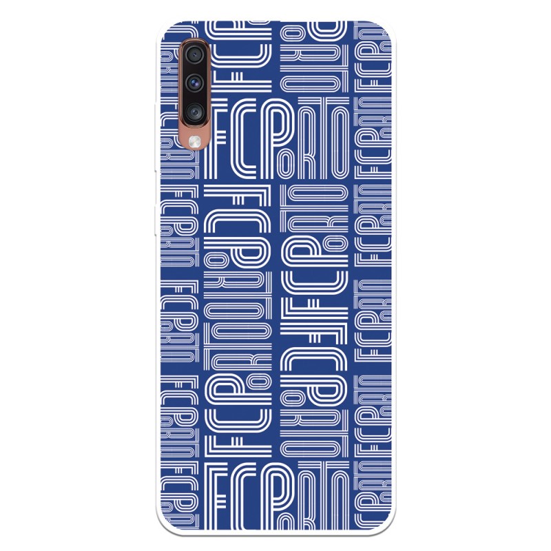 Funda para Samsung Galaxy A70 del Fútbol Club Oporto Nombre Fondo Azul  - Licencia Oficial Fútbol Club Oporto