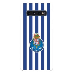 Funda para Samsung Galaxy S10 Plus del Fútbol Club Oporto Escudo Rayas  - Licencia Oficial Fútbol Club Oporto