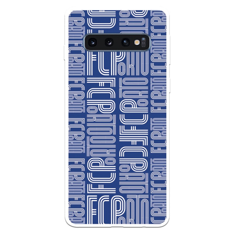 Funda para Samsung Galaxy S10 Plus del Fútbol Club Oporto Nombre Fondo Azul  - Licencia Oficial Fútbol Club Oporto