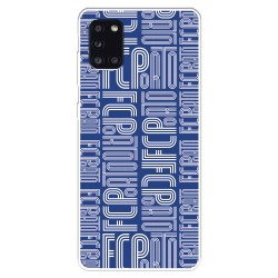 Funda para Samsung Galaxy A31 del Fútbol Club Oporto Nombre Fondo Azul  - Licencia Oficial Fútbol Club Oporto