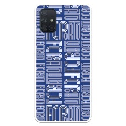 Funda para Samsung Galaxy A71 del Fútbol Club Oporto Nombre Fondo Azul  - Licencia Oficial Fútbol Club Oporto