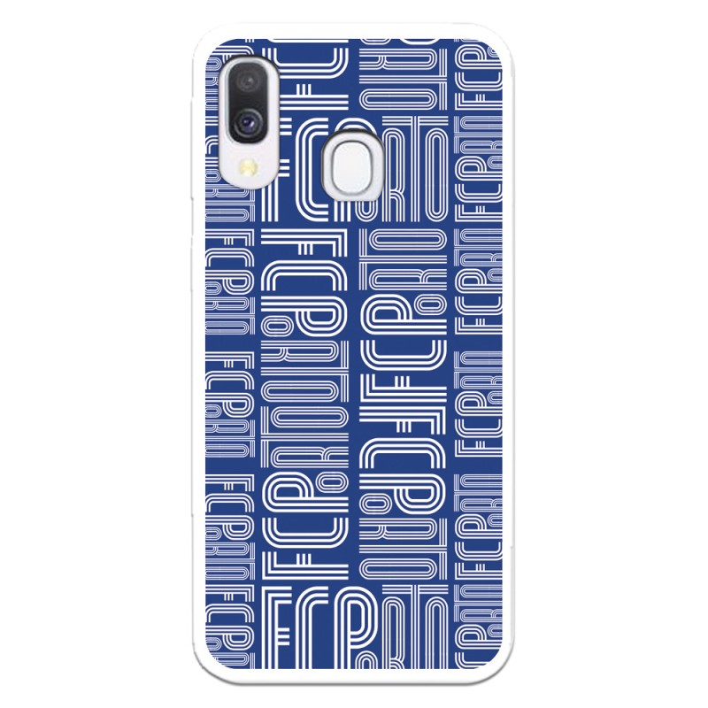 Funda para Samsung Galaxy A40 del Fútbol Club Oporto Nombre Fondo Azul  - Licencia Oficial Fútbol Club Oporto