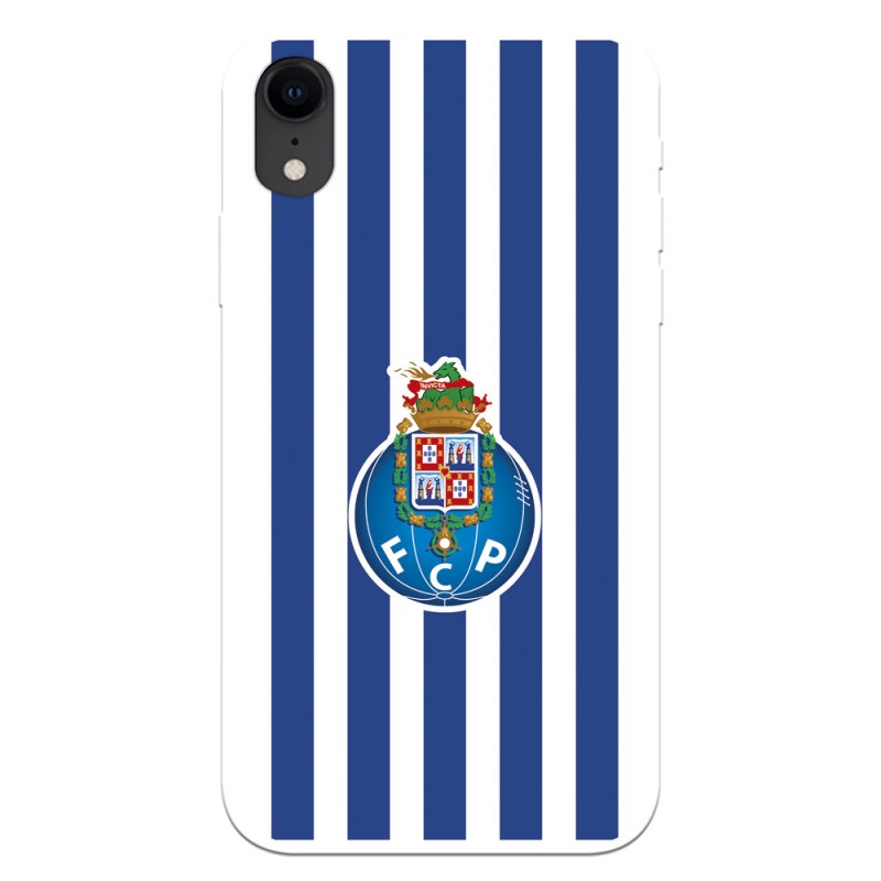 Funda para iPhone XR del Fútbol Club Oporto Escudo Rayas  - Licencia Oficial Fútbol Club Oporto