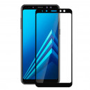 Película de vidro temperado completa preta para Samsung Galaxy A7 2018