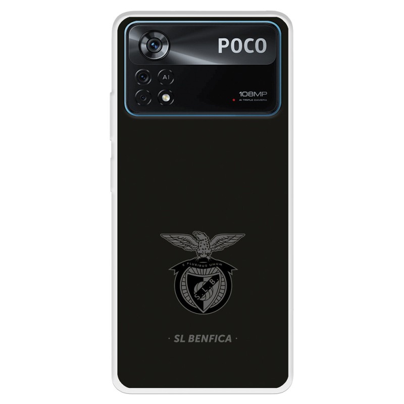 Funda para Xiaomi Poco X4 Pro del Escudo Fondo Negro  - Licencia Oficial Benfica