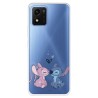 Funda para Vivo Y01 Oficial de Disney Angel & Stitch Beso - Lilo & Stitch