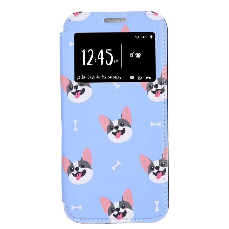 Funda Libro Multifuncional para iPhone 12 Pro Max Bulldog Frenchy