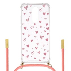 Funda Silicona Colgante Corazones para Xiaomi Redmi 8A