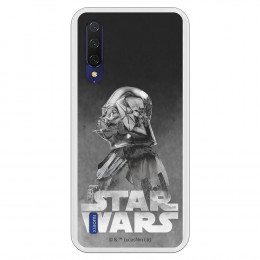 Funda para Xiaomi Mi 9 Lite Oficial de Star Wars Darth Vader Fondo negro - Star Wars