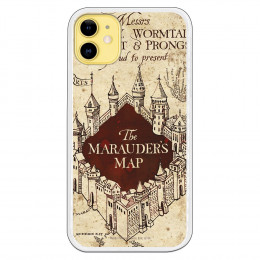 Funda para iPhone 11 Oficial de Harry Potter The Marauders Map fondo - Harry Potter