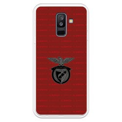 Funda para Samsung Galaxy A6 Plus 2018 del Escudo Fondo Granate  - Licencia Oficial Benfica