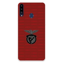 Funda para Samsung Galaxy A20s del Escudo Fondo Granate  - Licencia Oficial Benfica