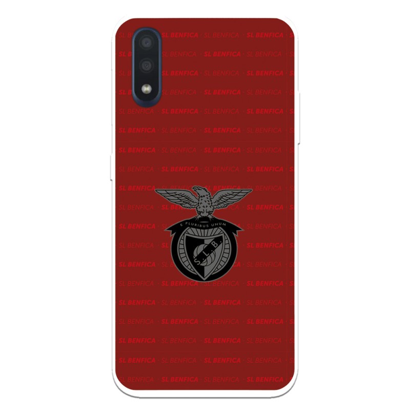 Funda para Samsung Galaxy A01 del Escudo Fondo Granate  - Licencia Oficial Benfica