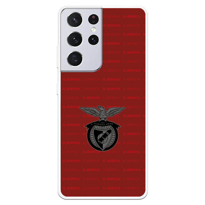 Funda para Samsung Galaxy S21 Ultra del Escudo Fondo Granate  - Licencia Oficial Benfica