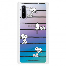 Funda para Samsung Galaxy Note 10 Oficial de Peanuts Snoopy rayas - Snoopy