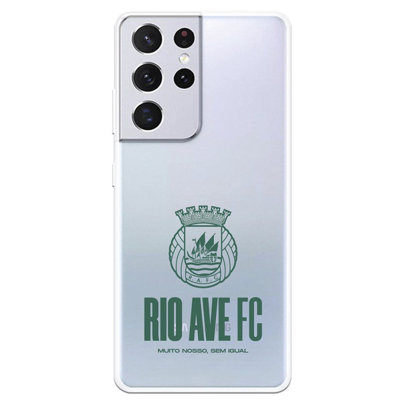 Funda para Xiaomi Redmi 9AT Oficial del Rio Ave FC Escudo Leather Case Negra - Licencia Oficial del Rio Ave FC