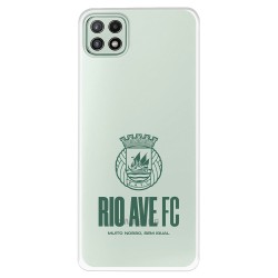 Funda para Samsung Galaxy M12 Oficial del Rio Ave FC Escudo Leather Case Negra - Licencia Oficial del Rio Ave FC