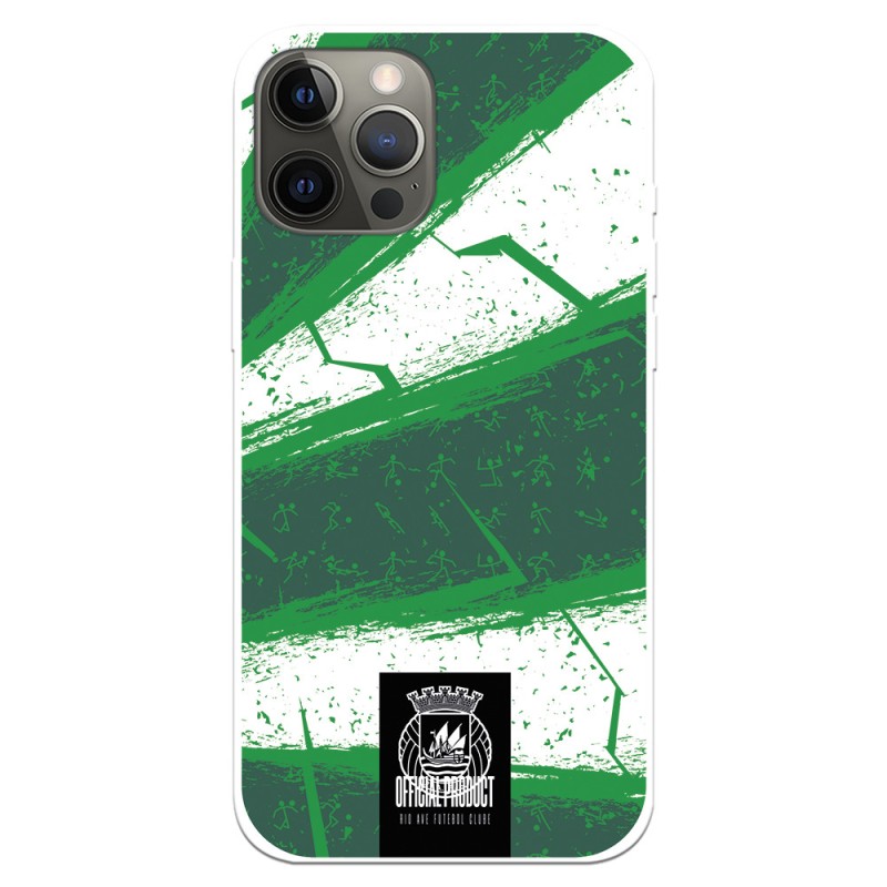 Funda para iPhone 8 Plus Oficial del Rio Ave FC Líneas Verdes y Blancas - Licencia Oficial del Rio Ave FC