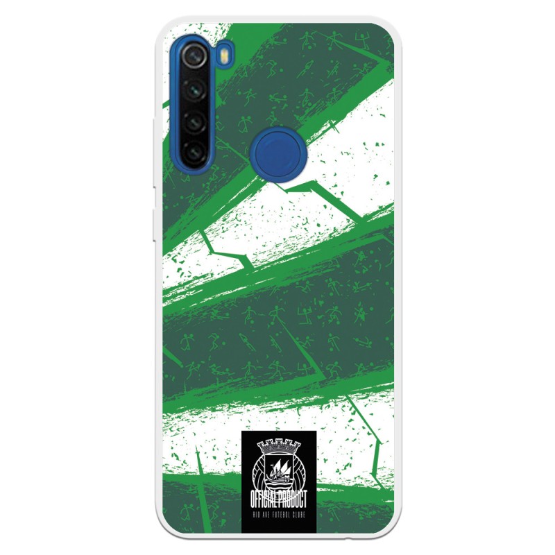 Funda para Xiaomi Redmi Note 7 Pro Oficial del Rio Ave FC Líneas Verdes y Blancas - Licencia Oficial del Rio Ave FC