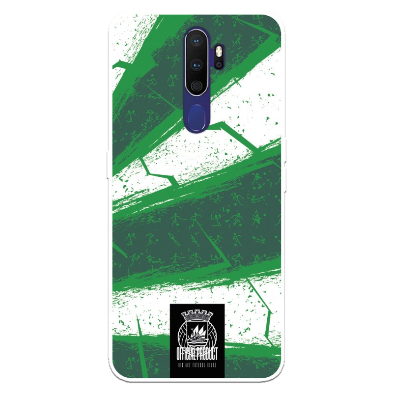 Funda para Xiaomi Redmi Note 8 2021 Oficial del Rio Ave FC Líneas Verdes y Blancas - Licencia Oficial del Rio Ave FC