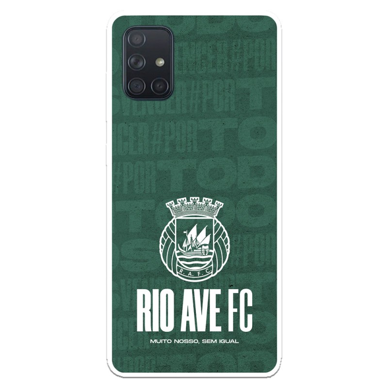 Funda para Samsung Galaxy A30s Oficial del Rio Ave FC Escudo Blanco - Licencia Oficial del Rio Ave FC