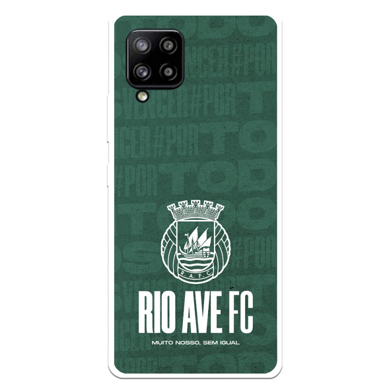 Funda para Oppo A5 2020 Oficial del Rio Ave FC Escudo Blanco - Licencia Oficial del Rio Ave FC