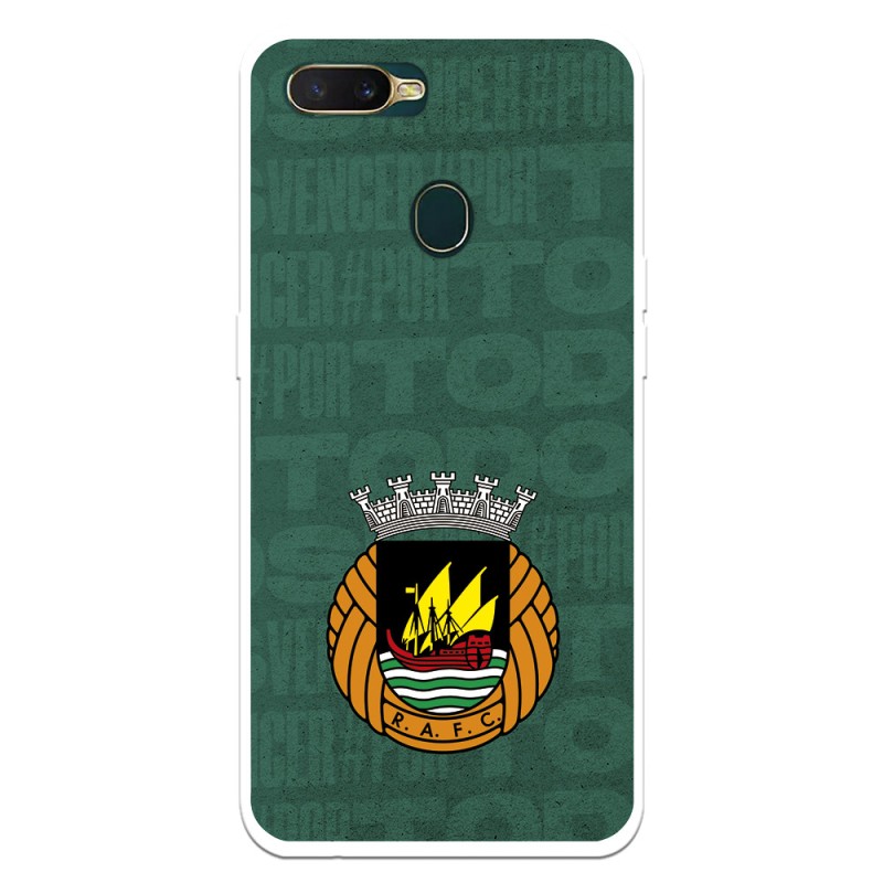 Funda para Oppo AX7 Oficial del Rio Ave FC Escudo Fondo Verde - Licencia Oficial del Rio Ave FC