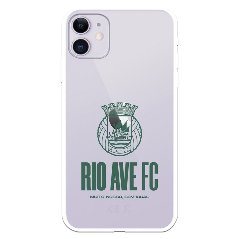 Funda para iPhone 11 del Rio Ave FC Escudo Leather Case Negra Escudo Leather Case Negra - Licencia Oficial Rio Ave FC