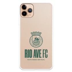 Funda para iPhone 11 Pro Max del Rio Ave FC Escudo Leather Case Negra Escudo Leather Case Negra - Licencia Oficial Rio Ave FC