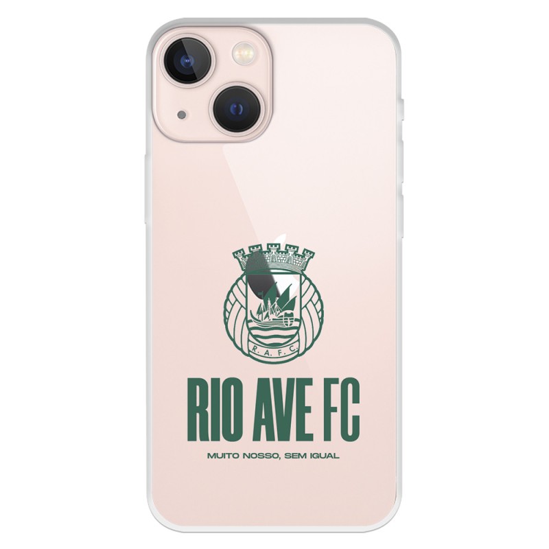 Funda para iPhone 13 Mini del Rio Ave FC Escudo Leather Case Negra Escudo Leather Case Negra - Licencia Oficial Rio Ave FC