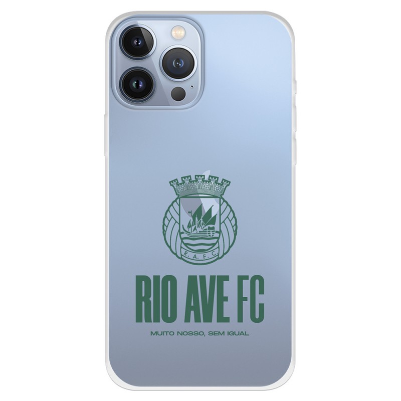 Funda para iPhone 13 Pro Max del Rio Ave FC Escudo Leather Case Negra Escudo Leather Case Negra - Licencia Oficial Rio Ave FC